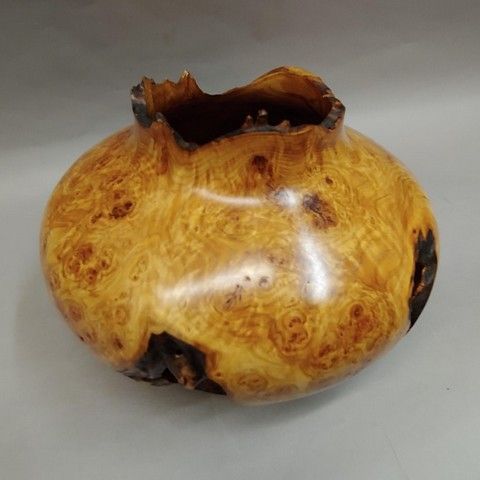 JW-170 Aspen Burl Vessel 6.5 x 8.5 $375 at Hunter Wolff Gallery