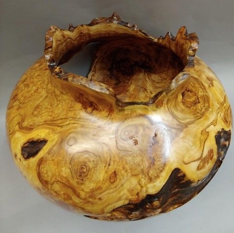 JW-171 Aspen Burl Vessel 11x14 $1500 at Hunter Wolff Gallery