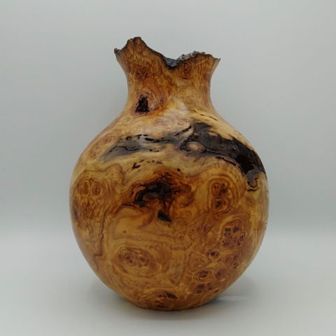 JW-174 Aspen Burl Vessel 7.5x7 $350 at Hunter Wolff Gallery