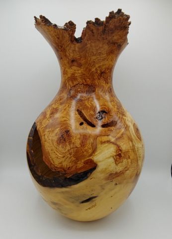 JW-177 Aspen Burl Vessel Tall 15.75x9.5 $875 at Hunter Wolff Gallery