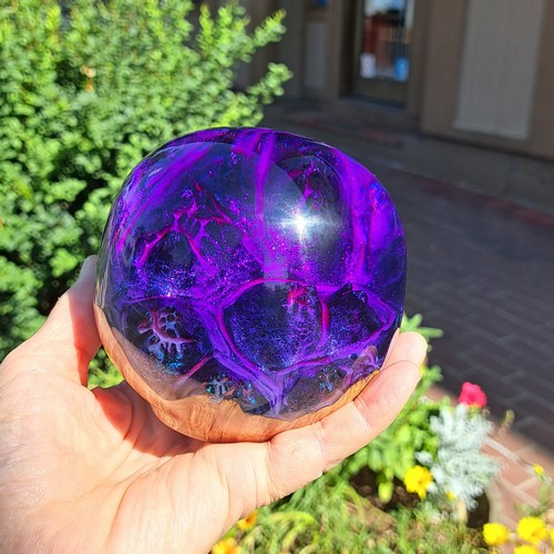 SH205 Silver Maple Burl & Purple $200 at Hunter Wolff Gallery