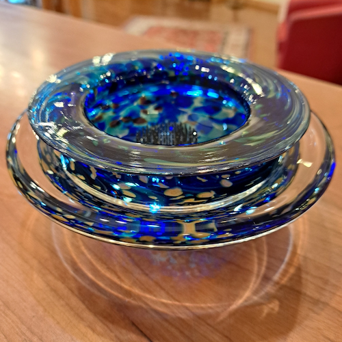 GBG-042 Ikebana Bowl Blue $125 at Hunter Wolff Gallery