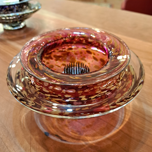 GBG-041 Ikebana Bowl Red $125 at Hunter Wolff Gallery