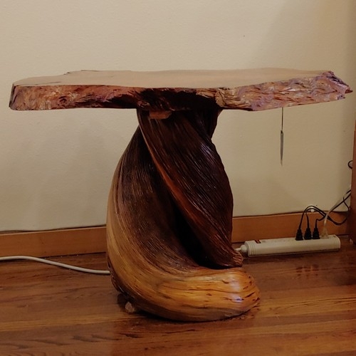 JW-205 End Table, Redwood & Juniper 25x19x34.5  $3300 at Hunter Wolff Gallery