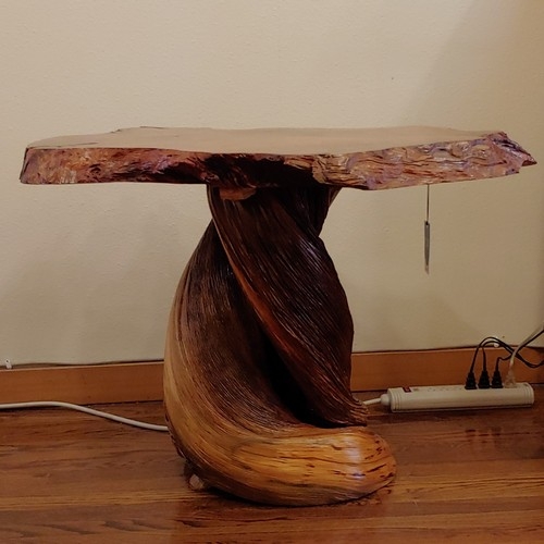 JW-205 End Table, Redwood & Juniper 25x19x34.5  $3300 at Hunter Wolff Gallery