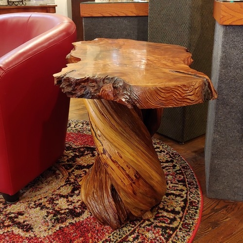 JW-205 End Table, Redwood & Juniper 25x19x34.5  $3300 at Hunter Wolff Gallery