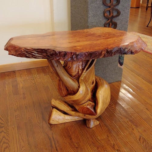 JW-206 End Table, Redwood & Juniper 24.5x20x36 $3300 at Hunter Wolff Gallery