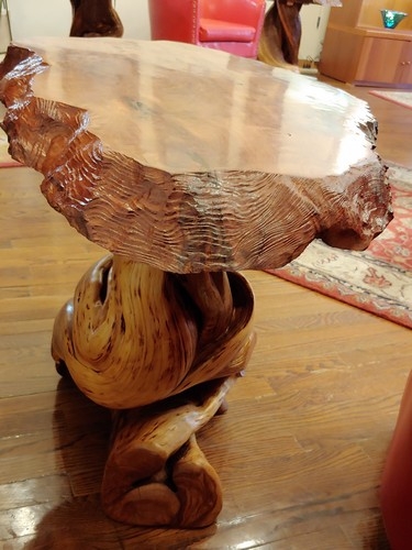 JW-206 End Table, Redwood & Juniper 24.5x20x36 $3300 at Hunter Wolff Gallery