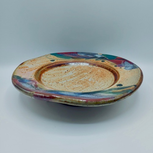 #210337 Plate Tan with Splash 10x10 $32 at Hunter Wolff Gallery