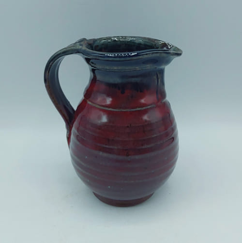 #211059 Creamer/Pitcher Red/Blk $18 at Hunter Wolff Gallery