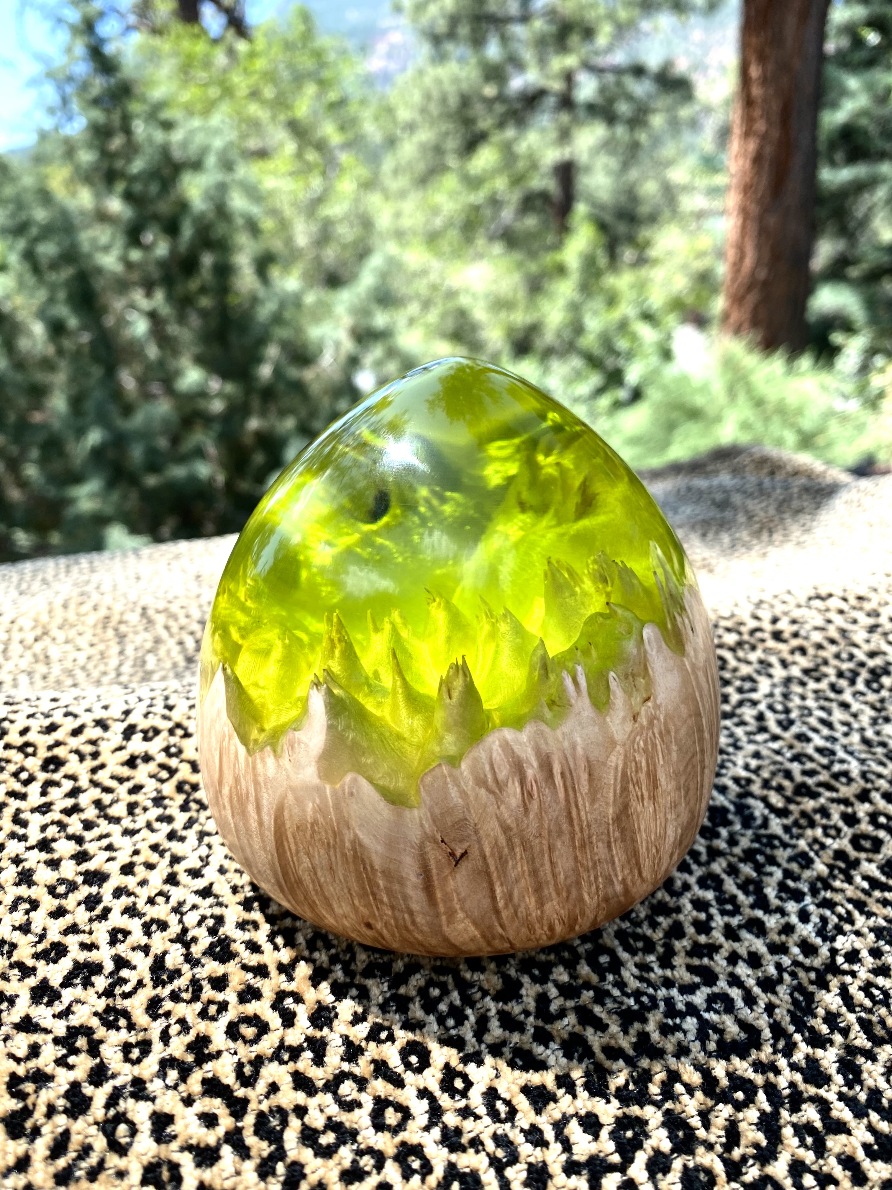 SH212 Lime Green & Maple $200 at Hunter Wolff Gallery
