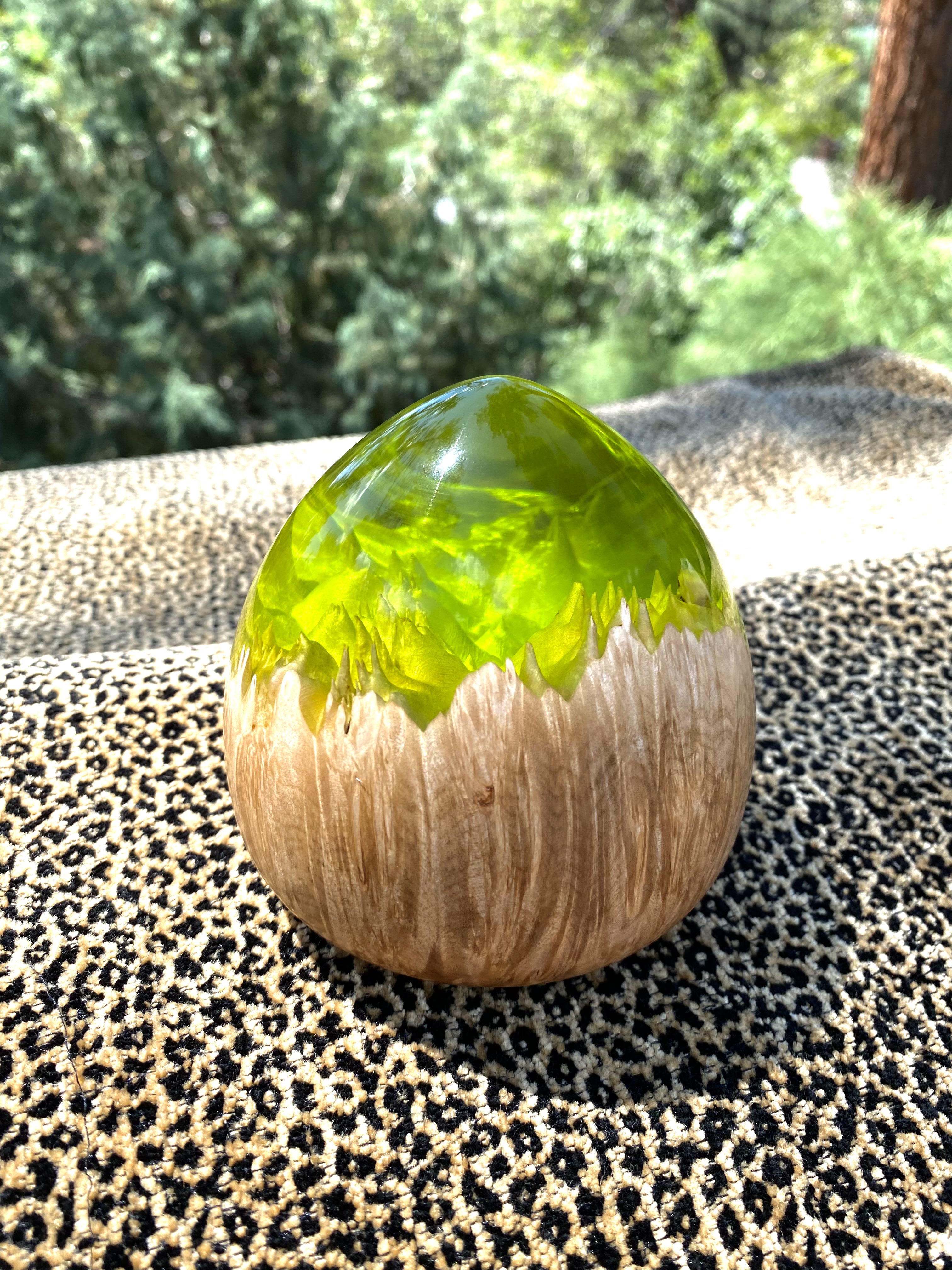 SH212 Lime Green & Maple $200 at Hunter Wolff Gallery