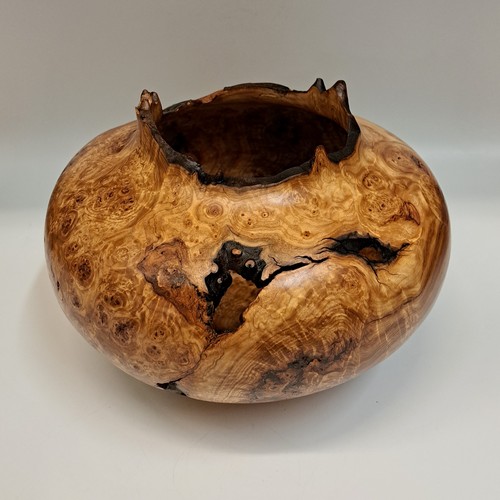 JW-215 Aspen Burl Vessel 7.5x9.5 $500 at Hunter Wolff Gallery