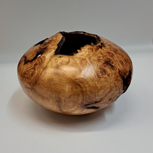 JW-217 Aspen Burl Vessel 6x8 $350 at Hunter Wolff Gallery