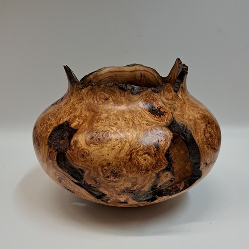 JW-218 Aspen Burl Vessel 7x8.5 $400 at Hunter Wolff Gallery