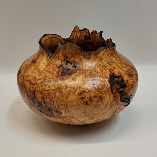 JW-218 Aspen Burl Vessel 7x8.5 $400 at Hunter Wolff Gallery