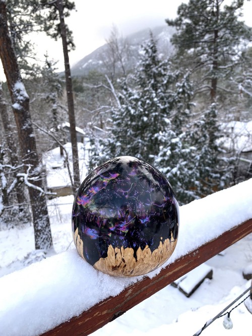 SH219 Maple & Clear Resin, 6 Inch  $400 at Hunter Wolff Gallery