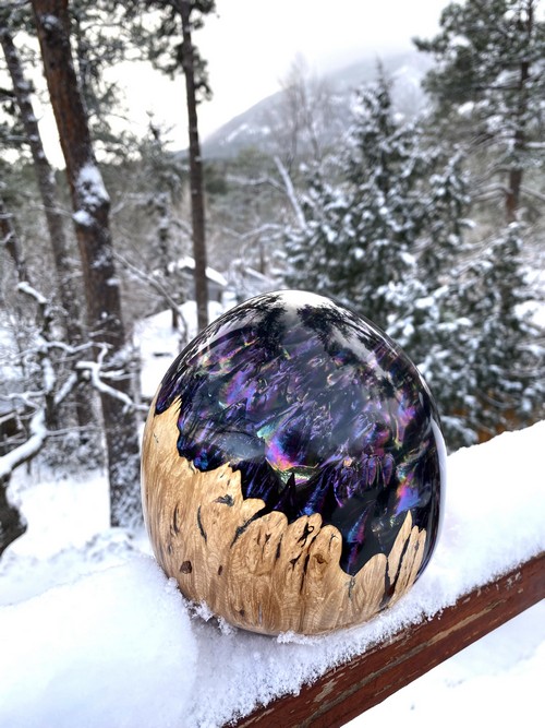 SH219 Maple & Clear Resin, 6 Inch  $400 at Hunter Wolff Gallery