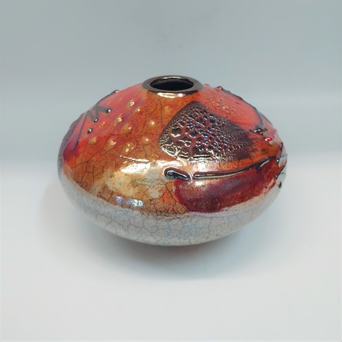 #220214 Raku 4.25x5.5  $32 at Hunter Wolff Gallery