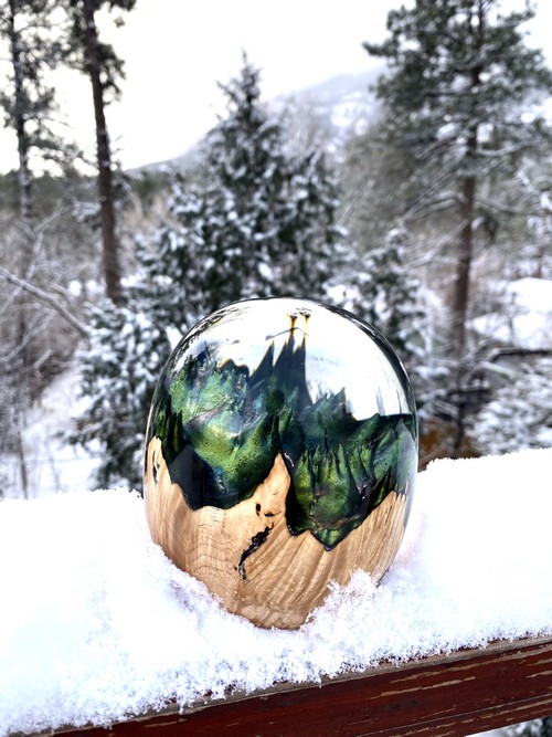  SH220 Maple & Clear Resin, 4 Inch $200 at Hunter Wolff Gallery
