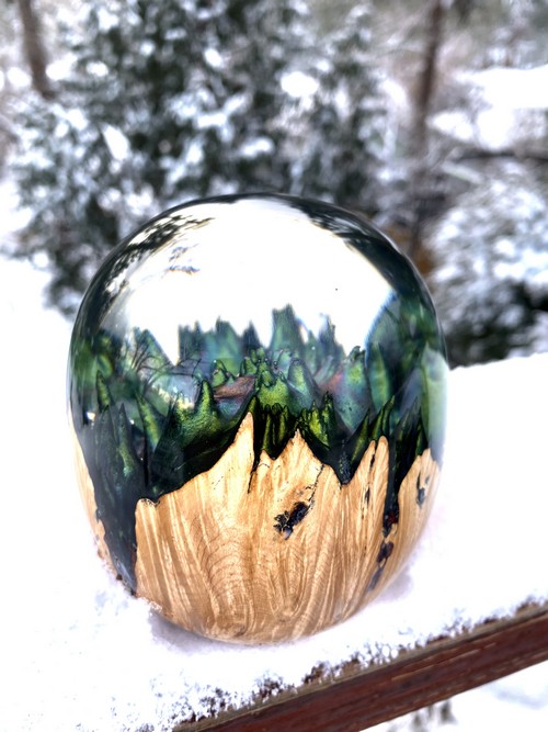  SH220 Maple & Clear Resin, 4 Inch $200 at Hunter Wolff Gallery