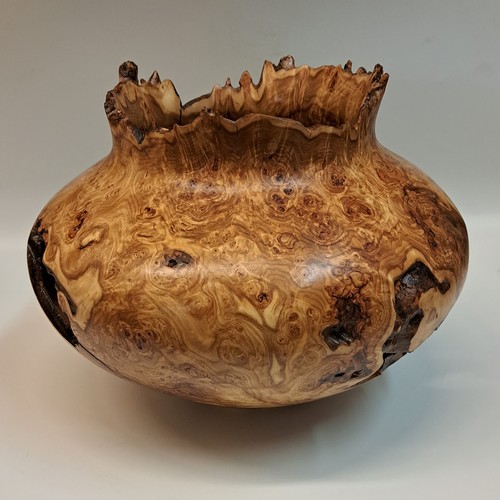 JW-222 Aspen Burl Hollow Woodturning 9x10 $800 at Hunter Wolff Gallery