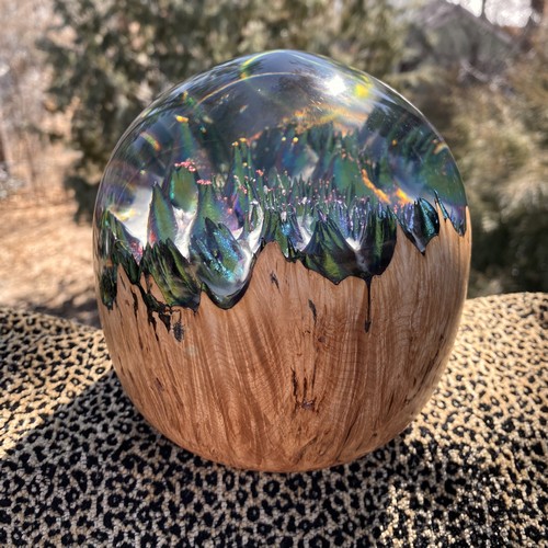 SH222 Maple and Colorshift/Clear Green, Purple, Blue $400 at Hunter Wolff Gallery
