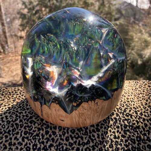 SH222 Maple and Colorshift/Clear Green, Purple, Blue $400 at Hunter Wolff Gallery
