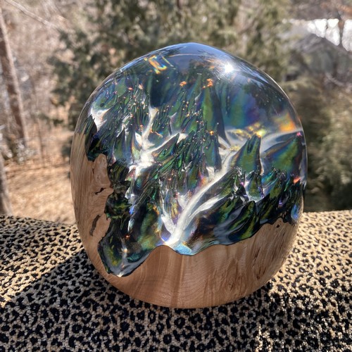 SH222 Maple and Colorshift/Clear Green, Purple, Blue $400 at Hunter Wolff Gallery