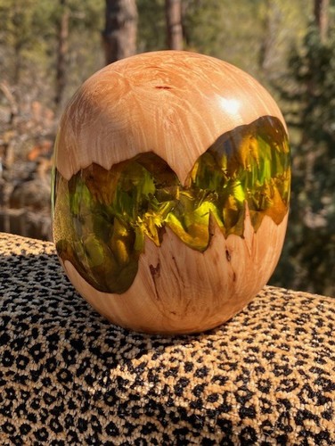 SH224 Maple and Lime Green Double Cap $225 at Hunter Wolff Gallery