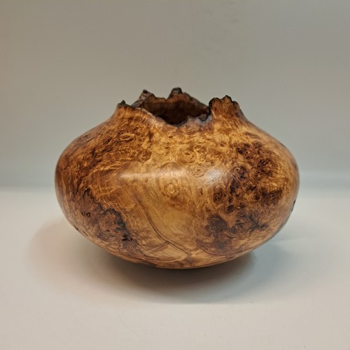 JW-225 Aspen Burl Hollow Woodturning 4.5x6  $200 at Hunter Wolff Gallery