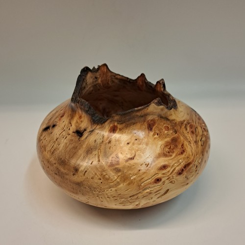 JW-226 Aspen Burl Hollow Woodturning 4 x 5.25 $150 at Hunter Wolff Gallery