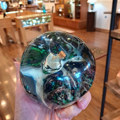 SH229 Maple & Clear Resin with Glass Bottle $200 at Hunter Wolff Gallery