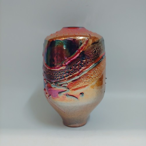 Click to view detail for #220233 Raku Vessel $32