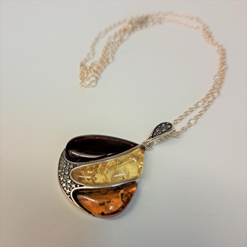 HWG-2330 Pendant, Cherry Amber, Lemon Amber, Rum Amber $85 at Hunter Wolff Gallery