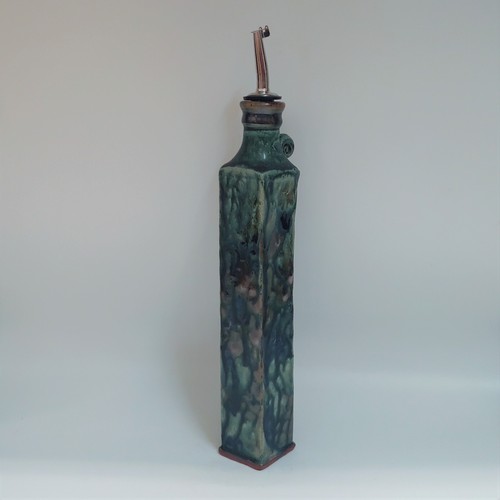 Click to view detail for #220234 Oil/Vinegar Cruet Green $24.50