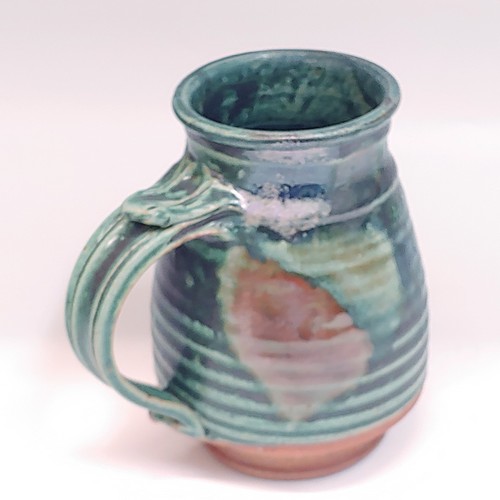 #220238 Mug, Hot & Cold Green/Mauve $18 at Hunter Wolff Gallery