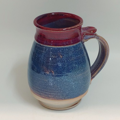 #220239 Mug, Hot & Cold Blue & Red $18 at Hunter Wolff Gallery