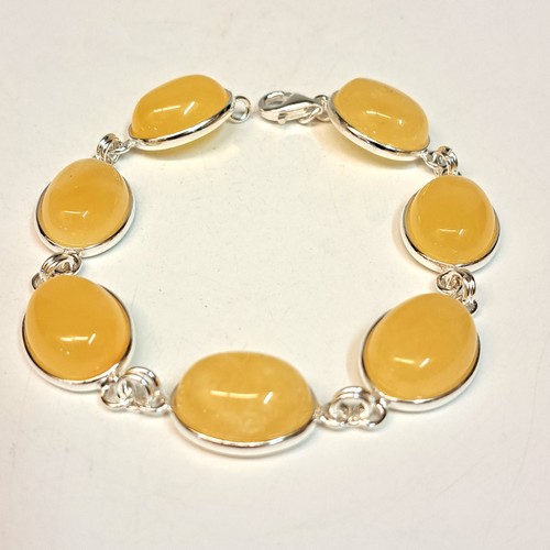 Click to view detail for HWG-2409 Bracelet, Lemon 7 Oval Stones $183