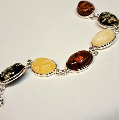 HWG-2410 Bracelet, Rum, Green, Lemon Amber $185 at Hunter Wolff Gallery