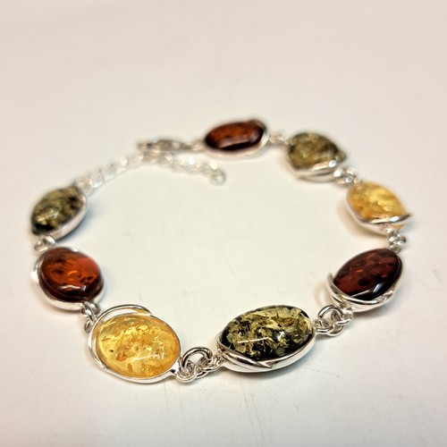 HWG-2412 Bracelet, Rum, Green, Yellow $85 at Hunter Wolff Gallery