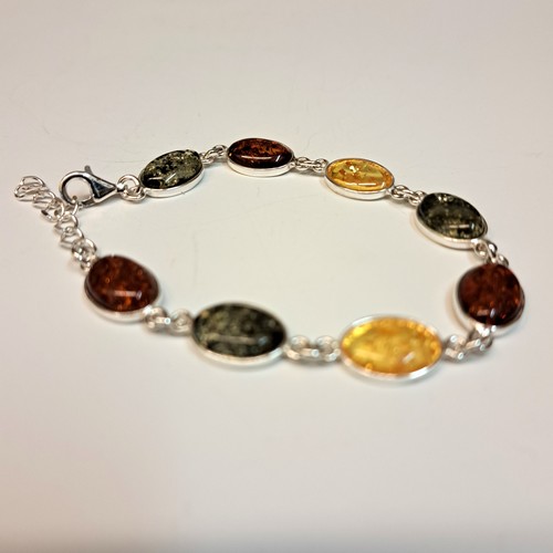 HWG-2413 Bracelet, Rum, Green, Yellow Amber $77 at Hunter Wolff Gallery