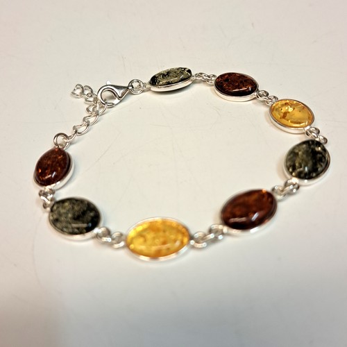 HWG-2413 Bracelet, Rum, Green, Yellow Amber $77 at Hunter Wolff Gallery