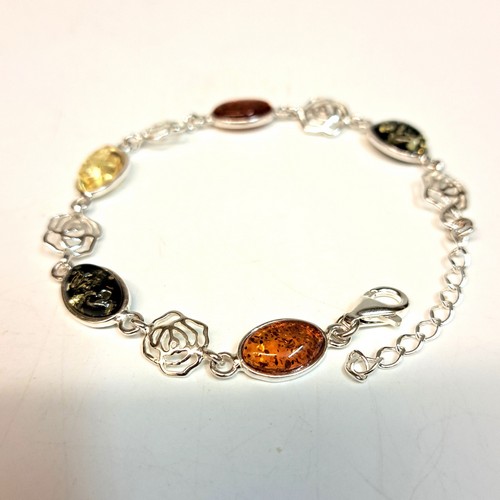 HWG-2415 Bracelet, Rum, Green, Yellow Amber $70 at Hunter Wolff Gallery