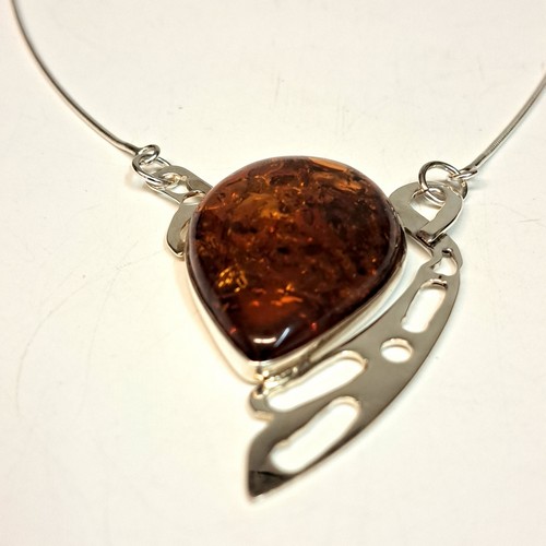 HWG-2417 Pendant Teardrop Rum Amber $195 at Hunter Wolff Gallery