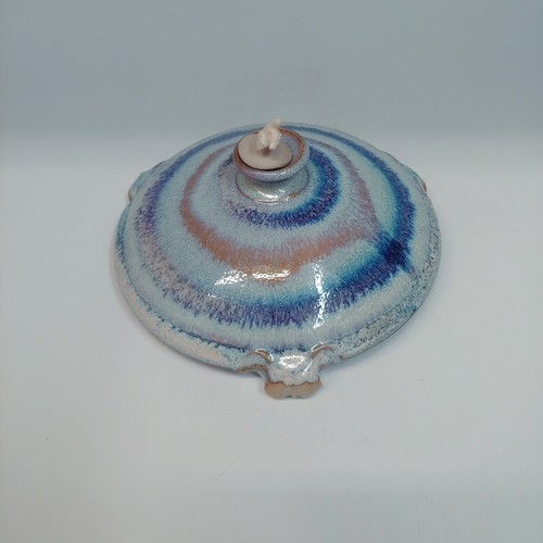 #220250 Oil Lamp Blue Stripes $16.50 at Hunter Wolff Gallery