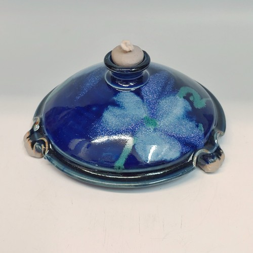 Click to view detail for #220253 Oil Lamp Cobalt/TQ $16.50