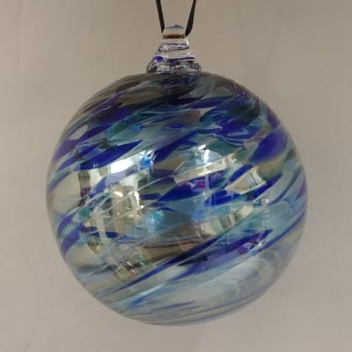 DB-265 Twist ornament, blue $33 at Hunter Wolff Gallery