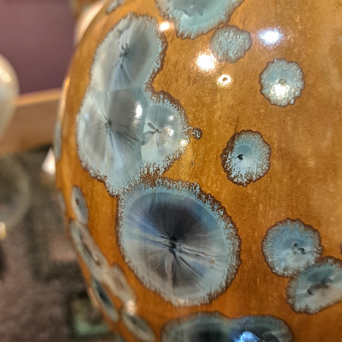 JP-027 Bottle, Tan & Blue Crystalline $425 at Hunter Wolff Gallery