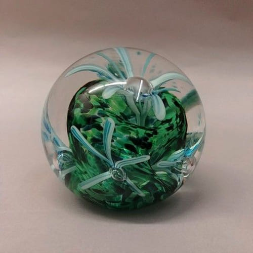 DB-286 - Paperweight - Blue Flower at Hunter Wolff Gallery